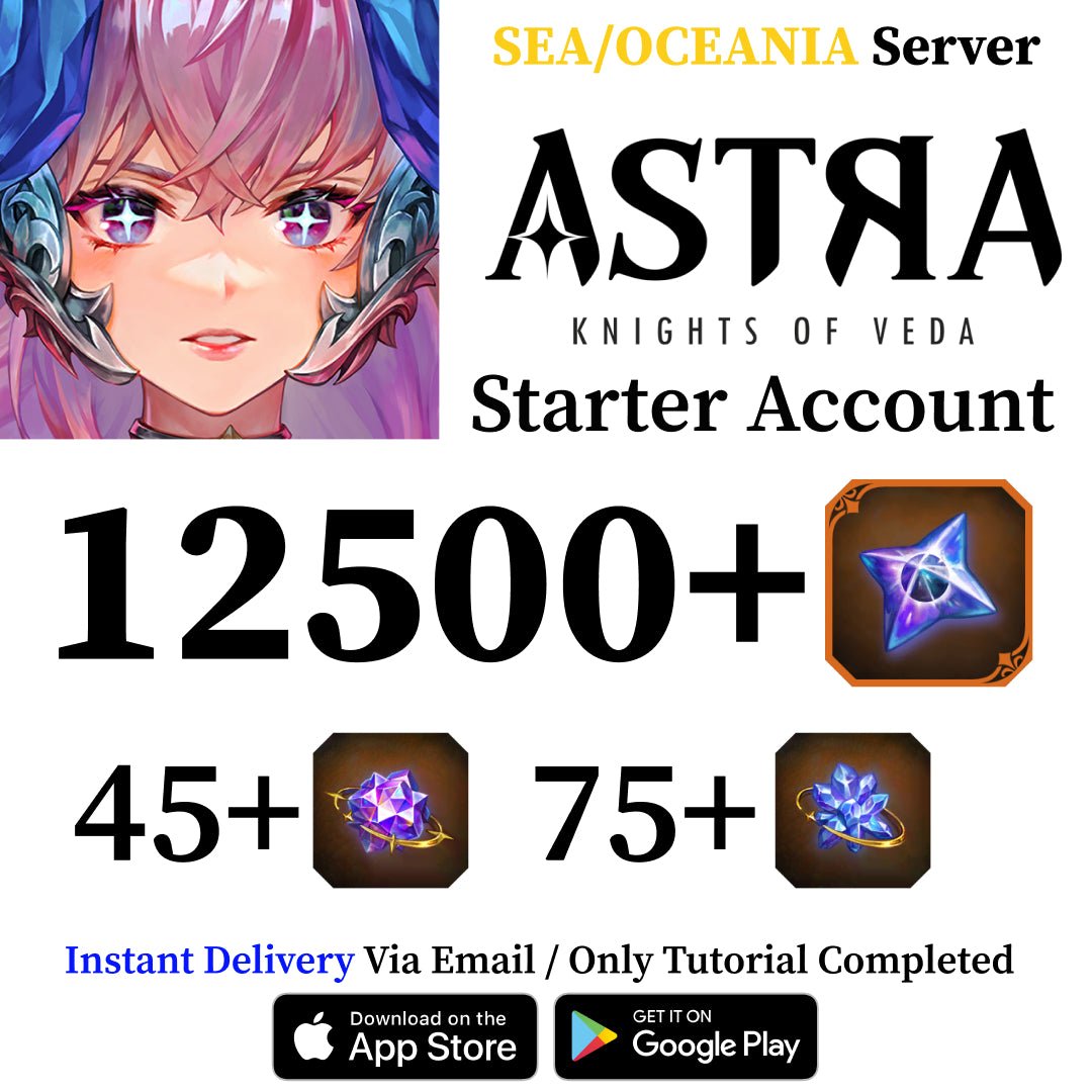 ASTRA: Knights of Veda Starter Account with 12500+ Starstones [SEA/OCEANIA]