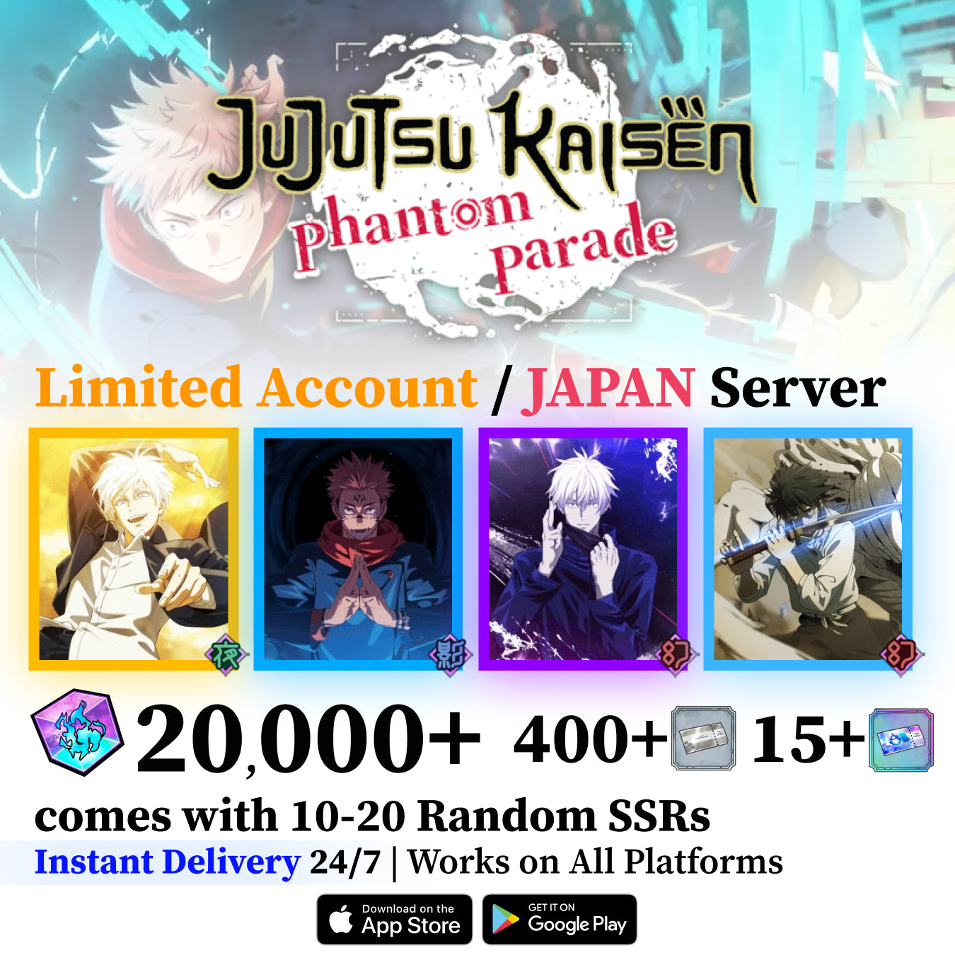 Jujutsu Kaisen Phantom Parade Premium Endgame Account
