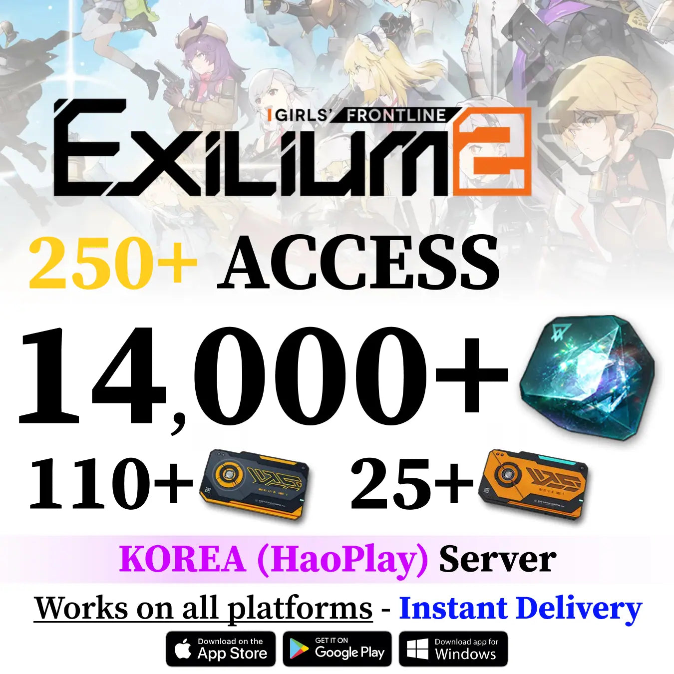 GFL2 EXILIUM Starter Reroll Account – HaoPlay Korea Server