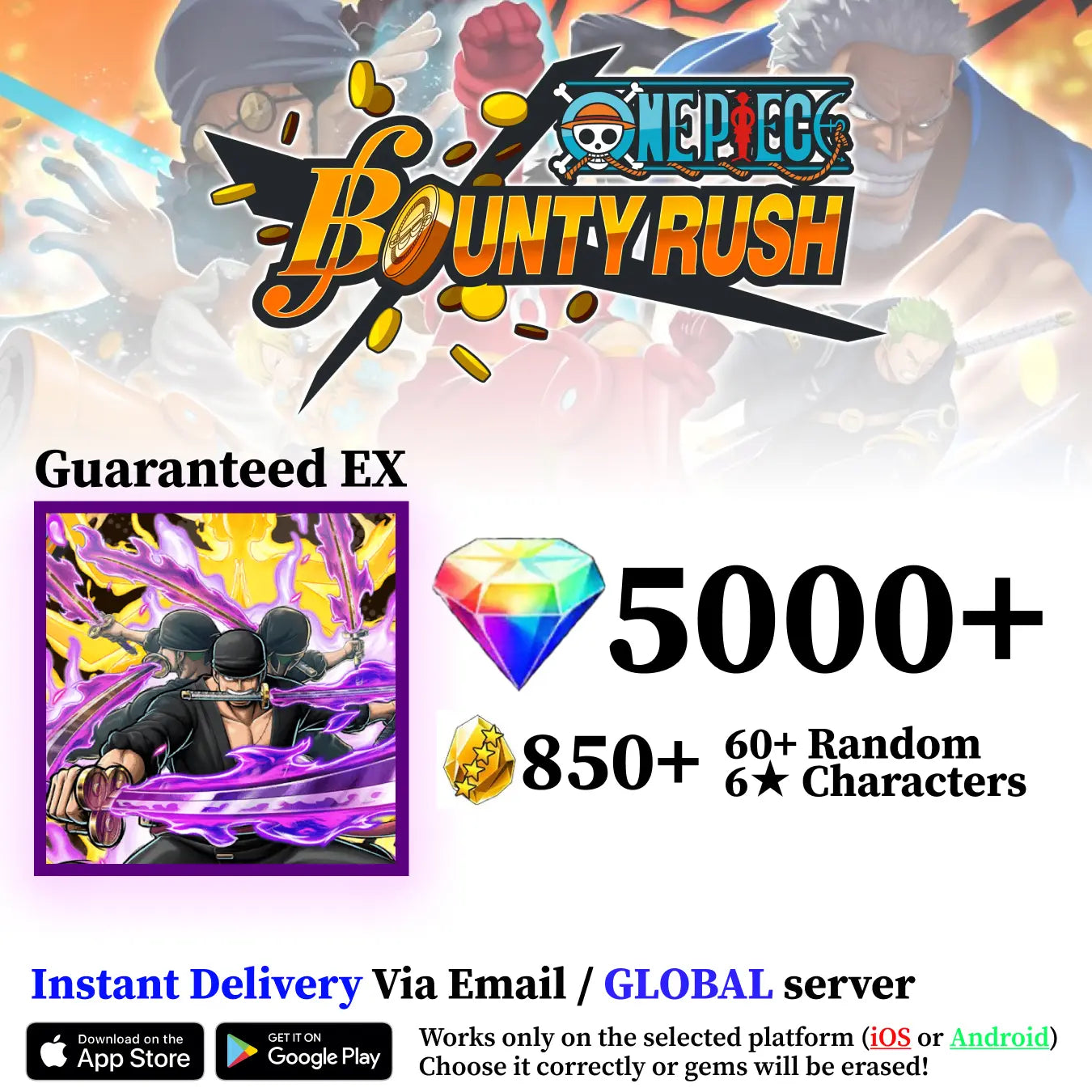 Zoro OPBR Starter Reroll Account [Global]