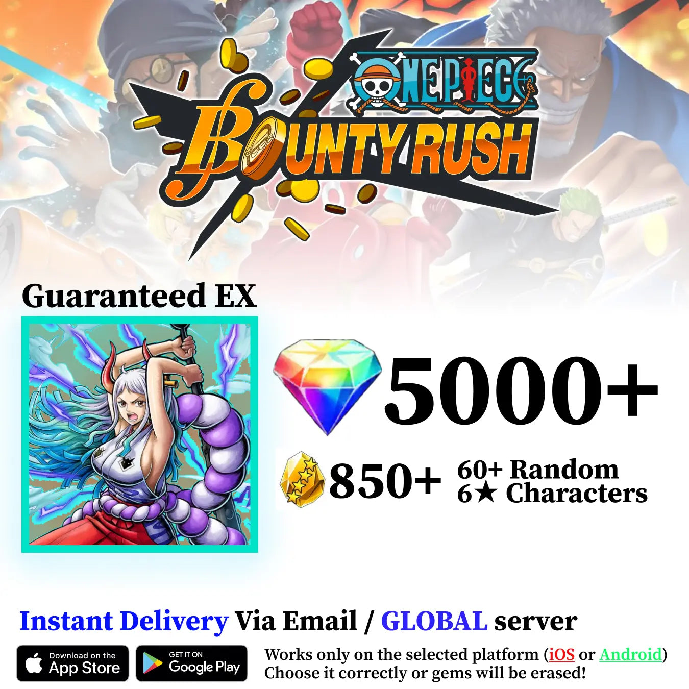 Kaido`s Son Yamato OPBR Starter Reroll Account [Global]