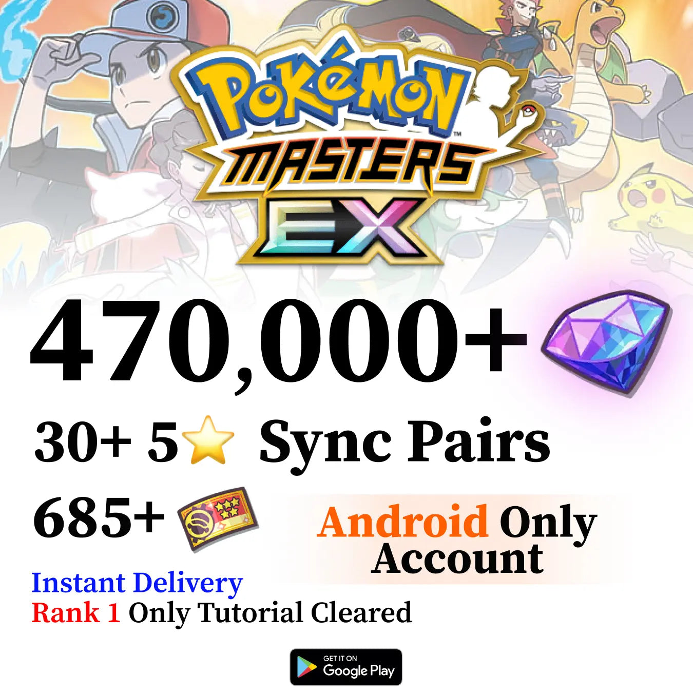 Pokémon Masters EX Account with Gems [Android]