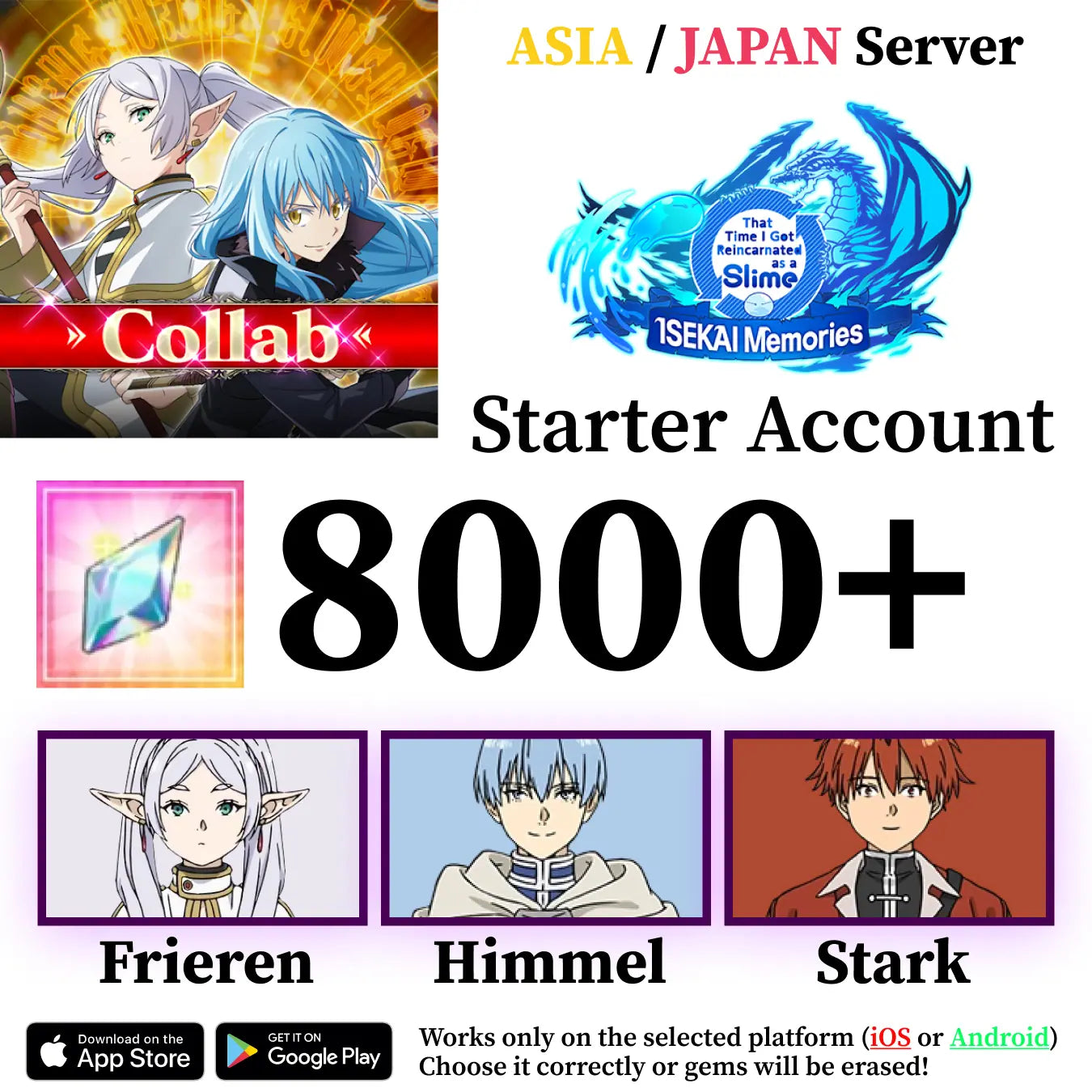 Frieren Collab SLIME ISEKAI Memories Account [Asia/Japan]