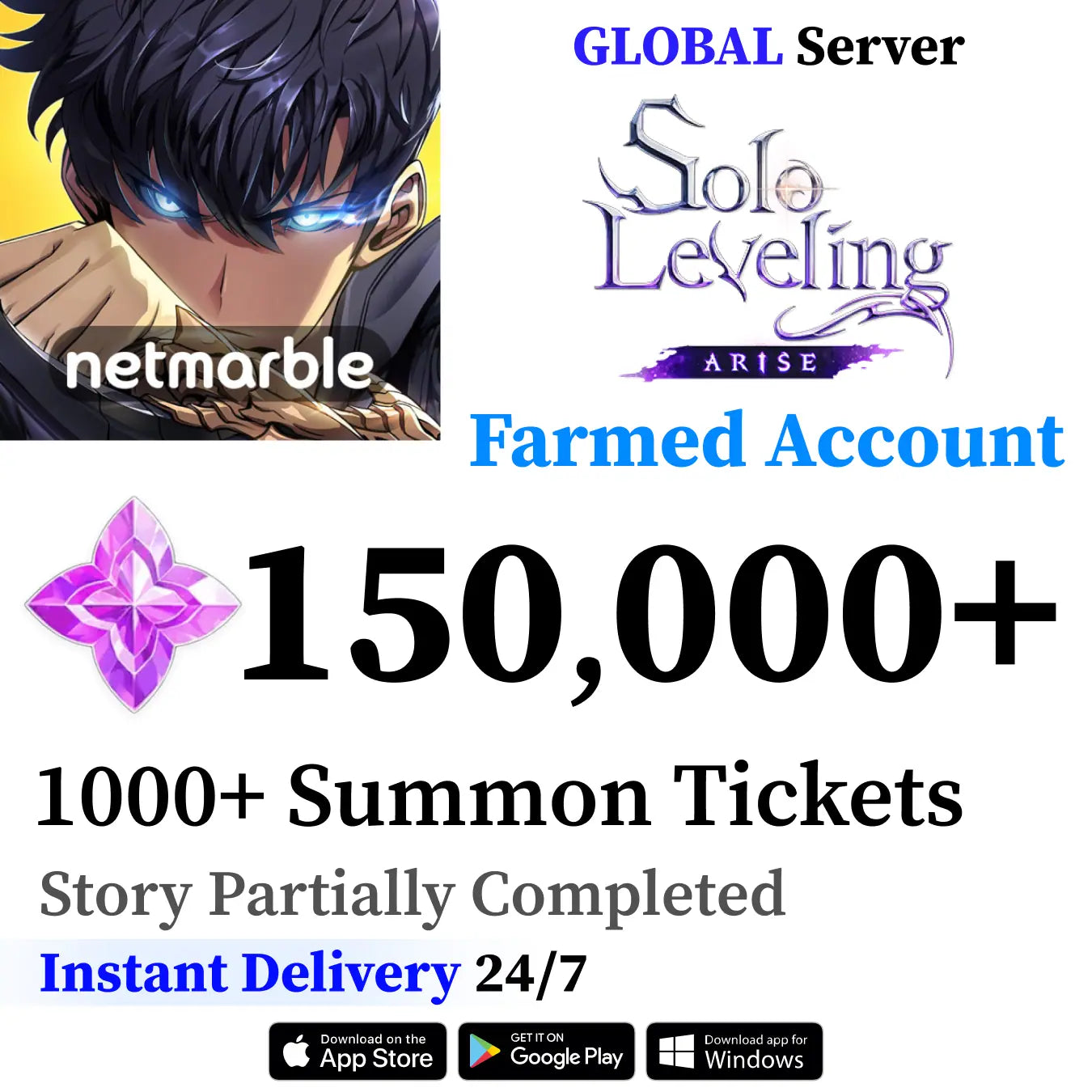Solo Leveling:ARISE Reroll Account [Global]