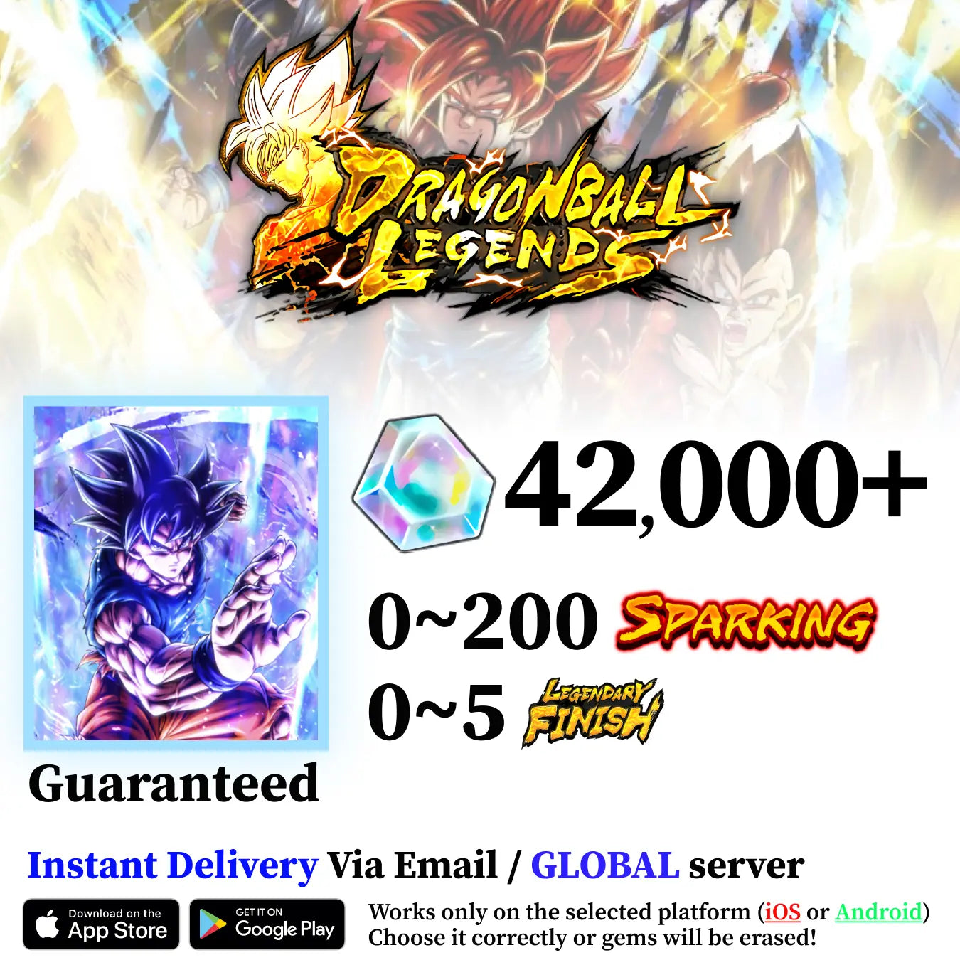 LL Ultra Instinct -Sign- Goku Starter Account Dragon Ball Legends [iOS/Android]
