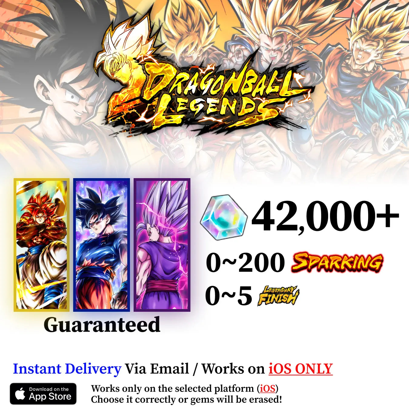 Dragon Ball Legends Triple UL Starter Account [iOS]