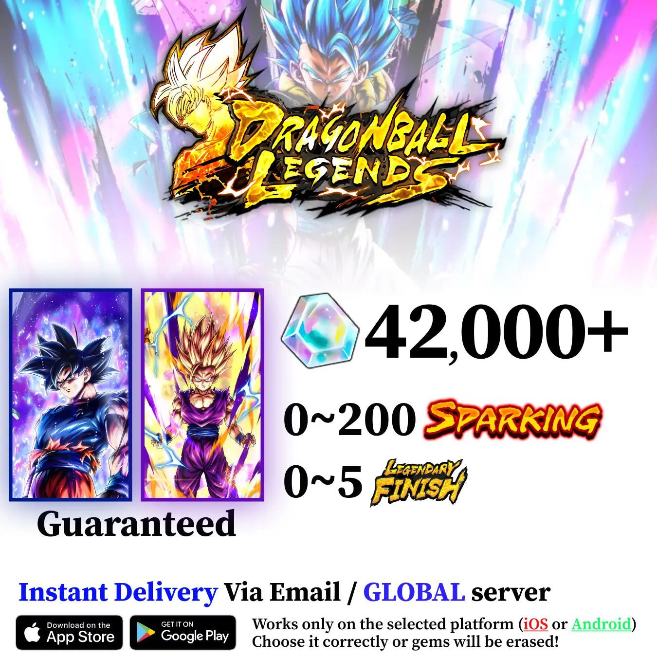 Dragon Ball Legends UL SS2 Gohan with UL Ultra Instinct -Sign- Goku Starter Account [iOS/Android]
