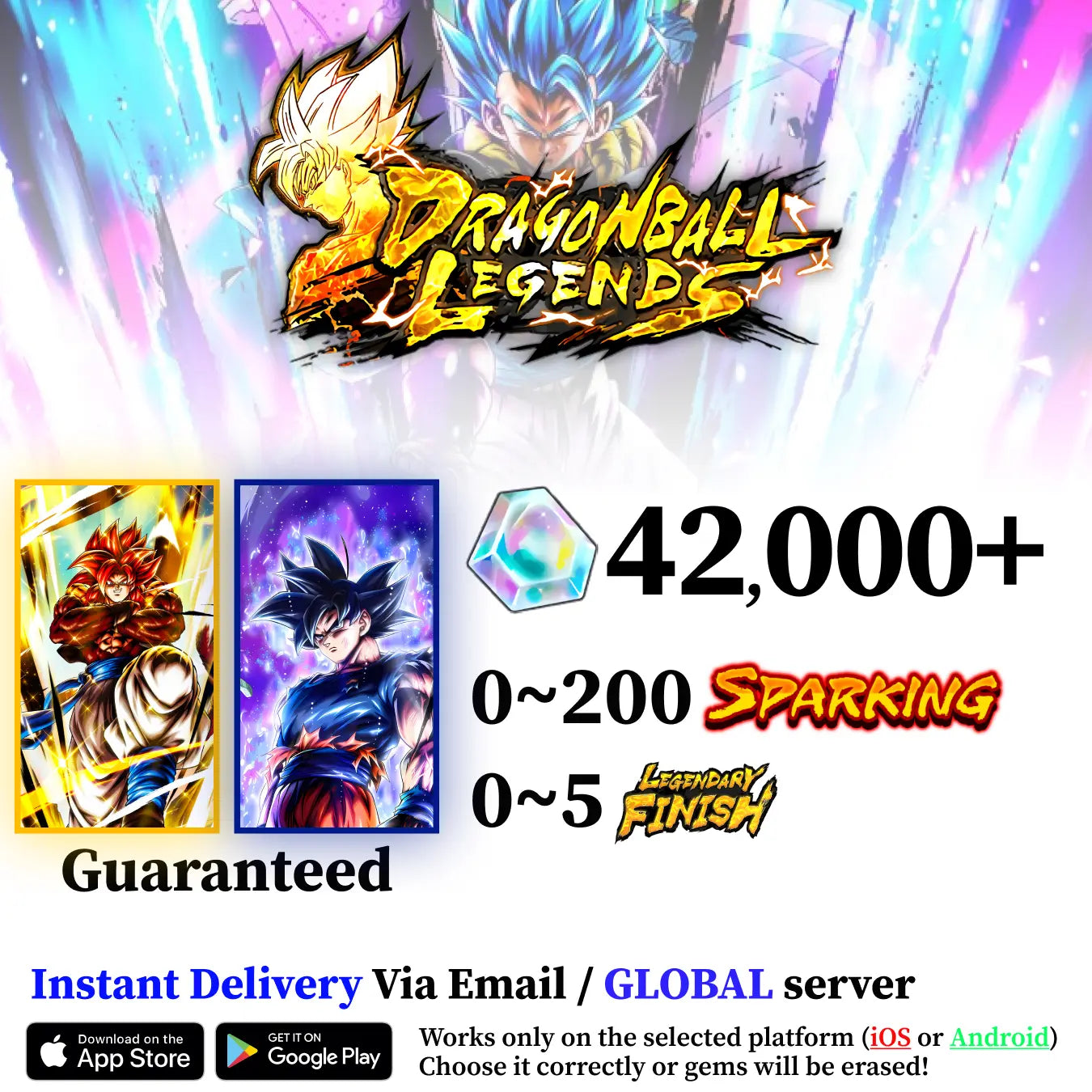 UI Goku with UL SS4 Gogeta Reroll Account [iOS/Android]