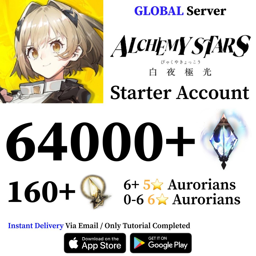 Alchemy Stars Reroll Account with 64000+ Star Flare [Global]