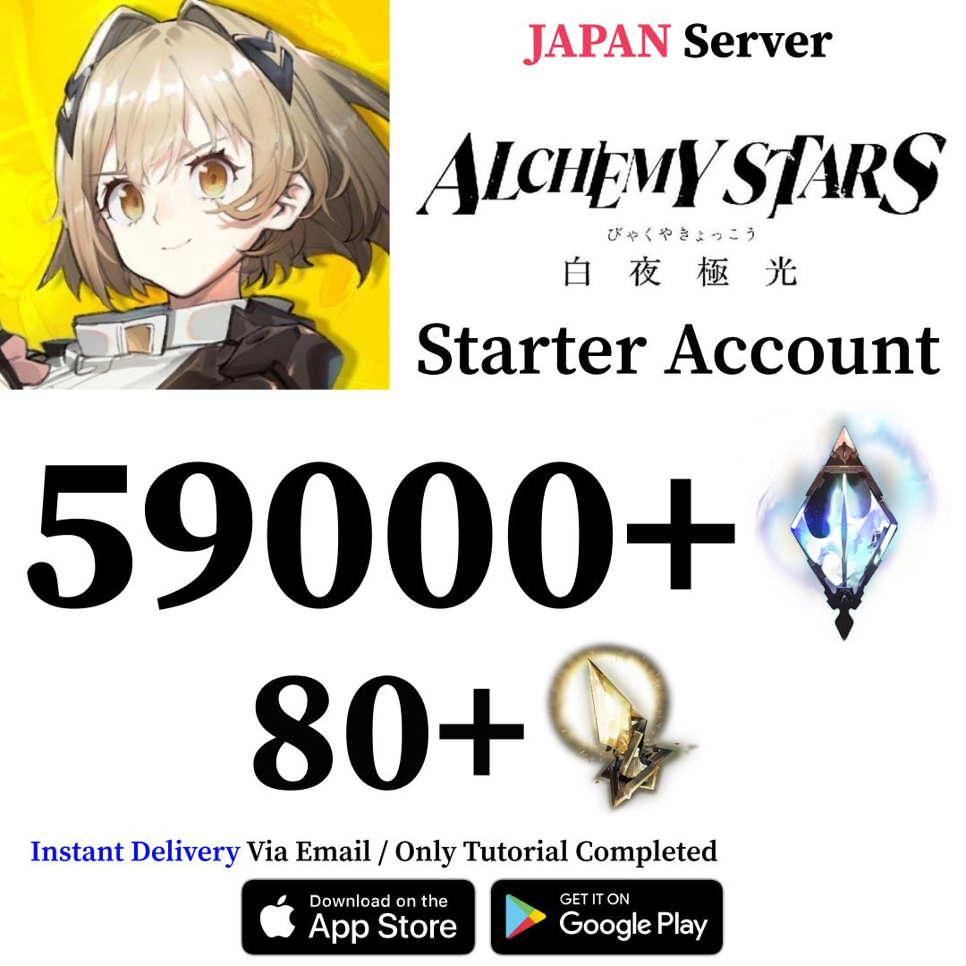 Alchemy Stars Reroll Account with 59000+ Star Flare [Japan]